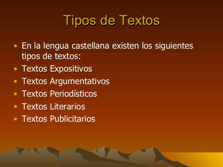 Tipos de Textos