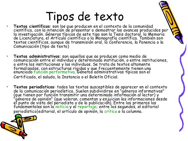 Tipos De Texto
