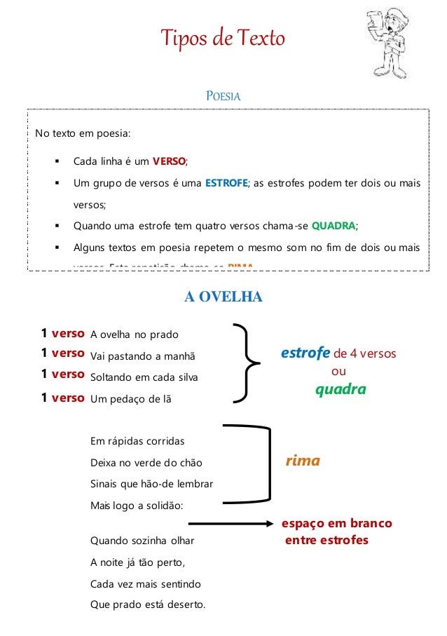 Tipos de texto a poesia