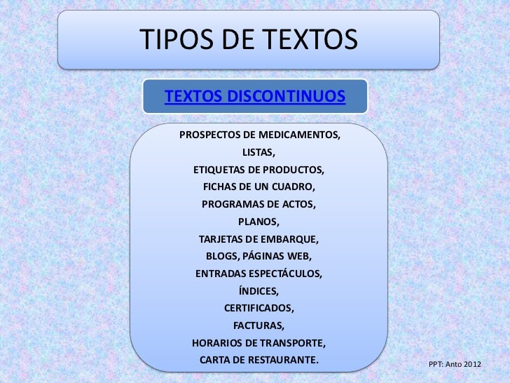 Tipos de textos