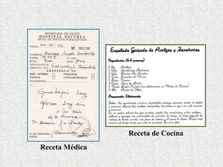 Receta Médica Receta de Cocina