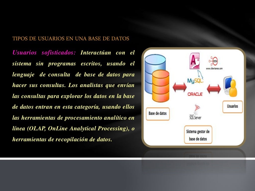 Tipos de usuario en una Base de Datos