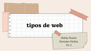 tipos de web
Matias Ruano
Jhonatan Muñoz
10-2
 