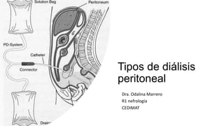Tipos de diálisis
peritoneal
Dra. Odalina Marrero
R1 nefrología
CEDIMAT
 