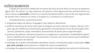 sequência argumentativa
 