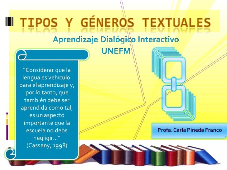 Tipos Y Géneros Textuales