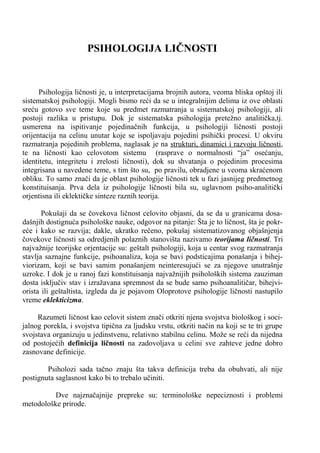Tipovi i tipologija licnosti | DOC