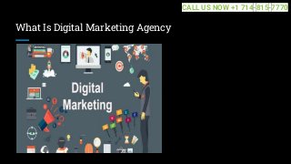 What Is Digital Marketing Agency
CALL US NOW +1 714-815-7770
 