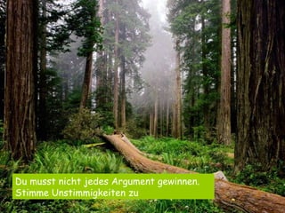 Du musst nicht jedes Argument gewinnen. Stimme Unstimmigkeiten zu 