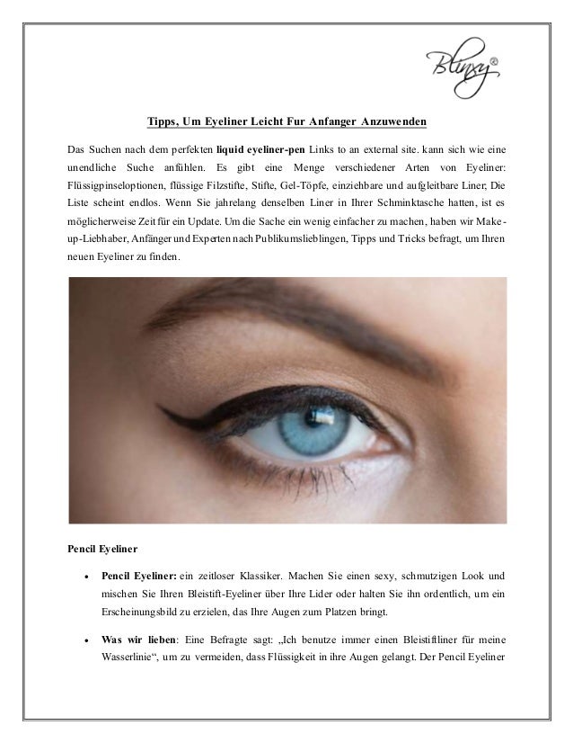 Tipps Um Eyeliner Leicht Fur Anfanger Anzuwenden