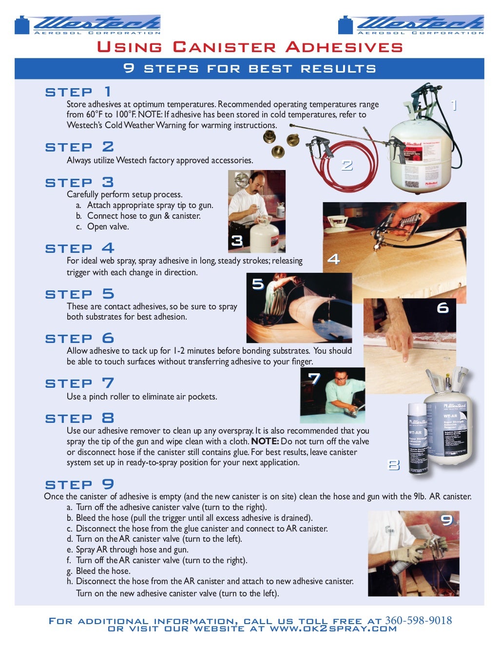 Canister adhesive Westech Aerosol Ok2spray