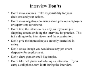 Tips for successful interview | PPT