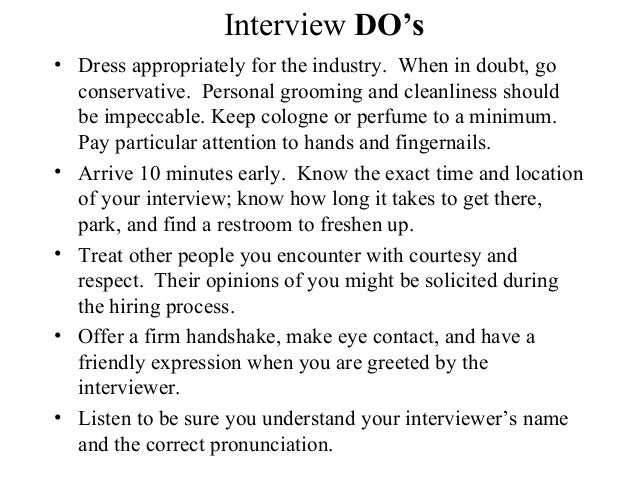 good interviewing tips