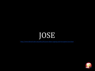 JOSE
http://www.thread-safe.com/2012/03/json-object-signing-and-encryption-jose.html
 