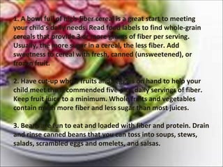 Tips for parents on kids nutrition | PPT