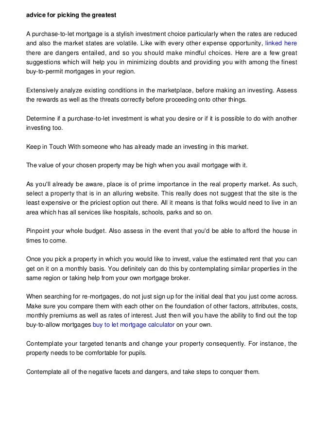 can you live in your own buy to let