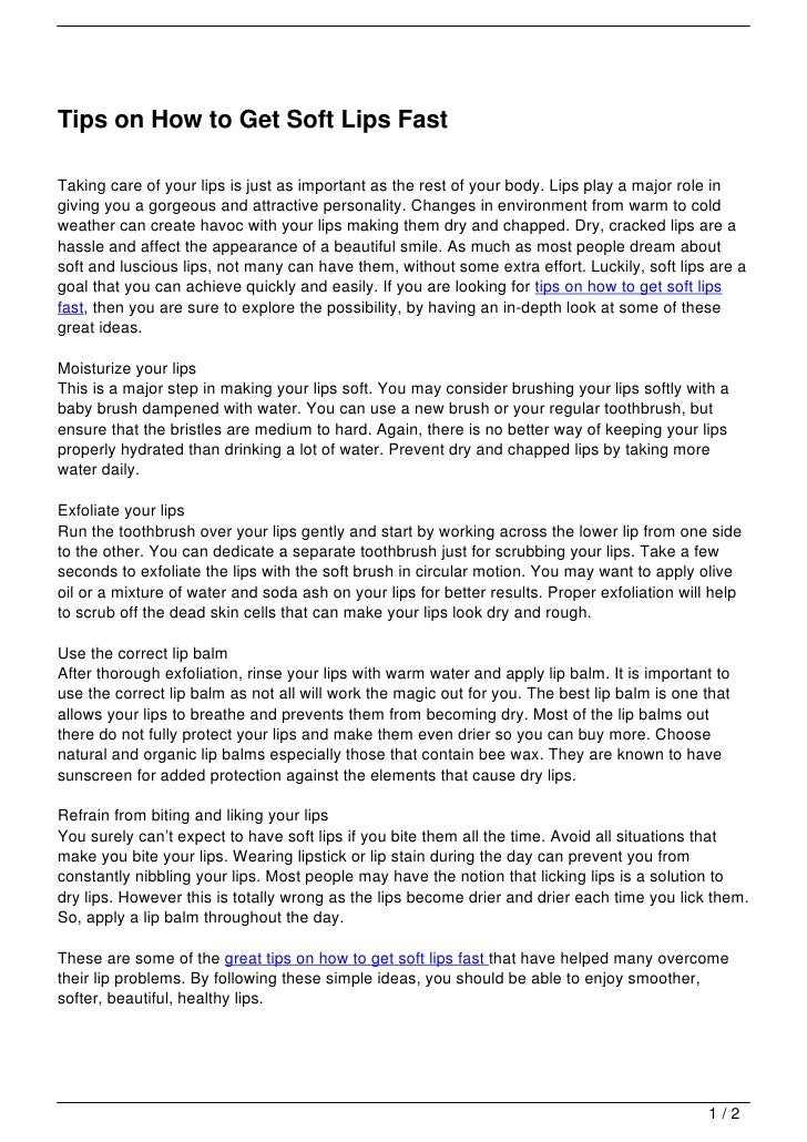 Tips on How to Get Soft Lips Fast