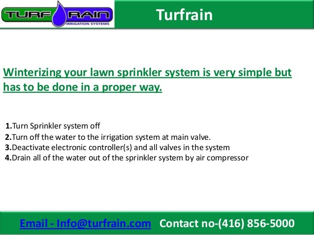 What are some tips for winterizing sprinklers?