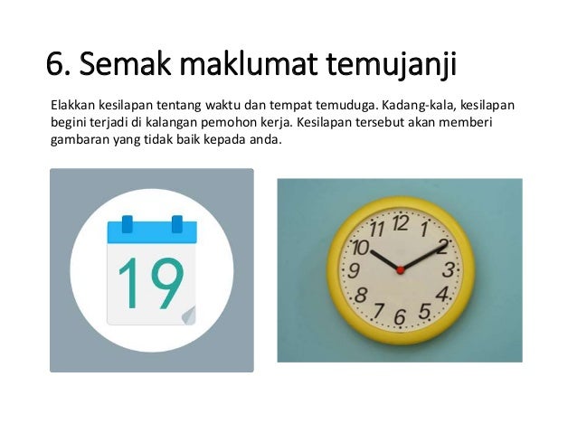Tips tips penting sebelum temuduga