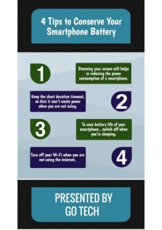 Tips to Conserve your Smartphone Battery 