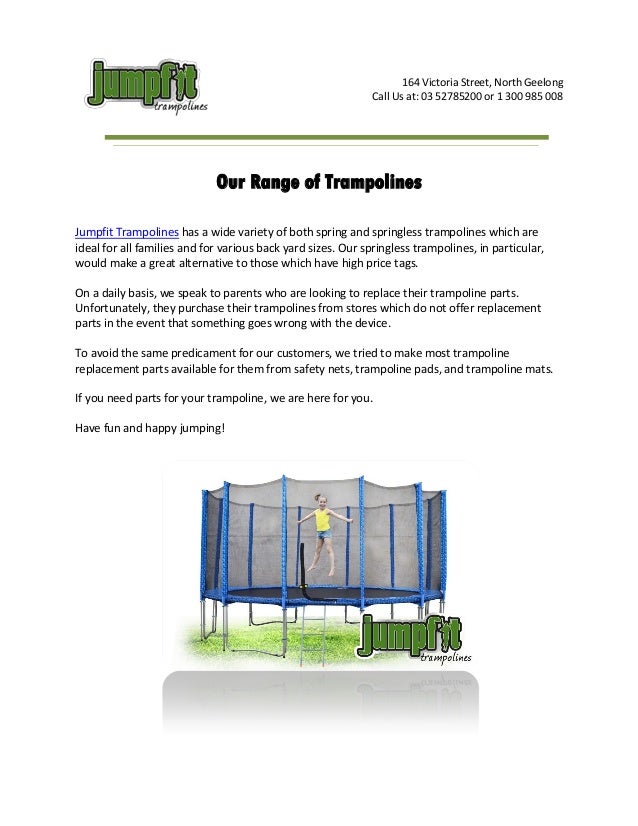 Tips and Ideas When Replacing the Trampoline Parts
