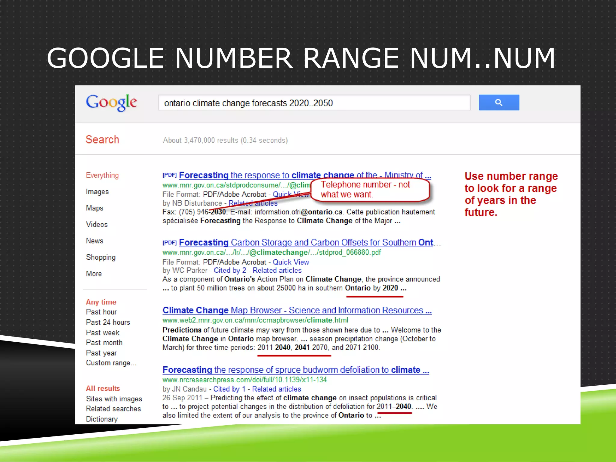 GOOGLE NUMBER RANGE NUM..NUM
 