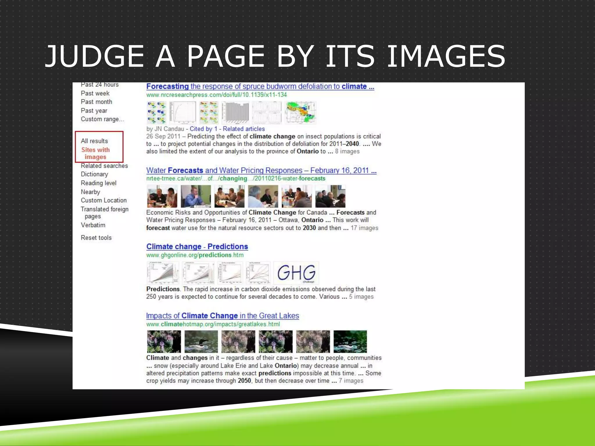 JUDGE A PAGE BY ITS IMAGES
 