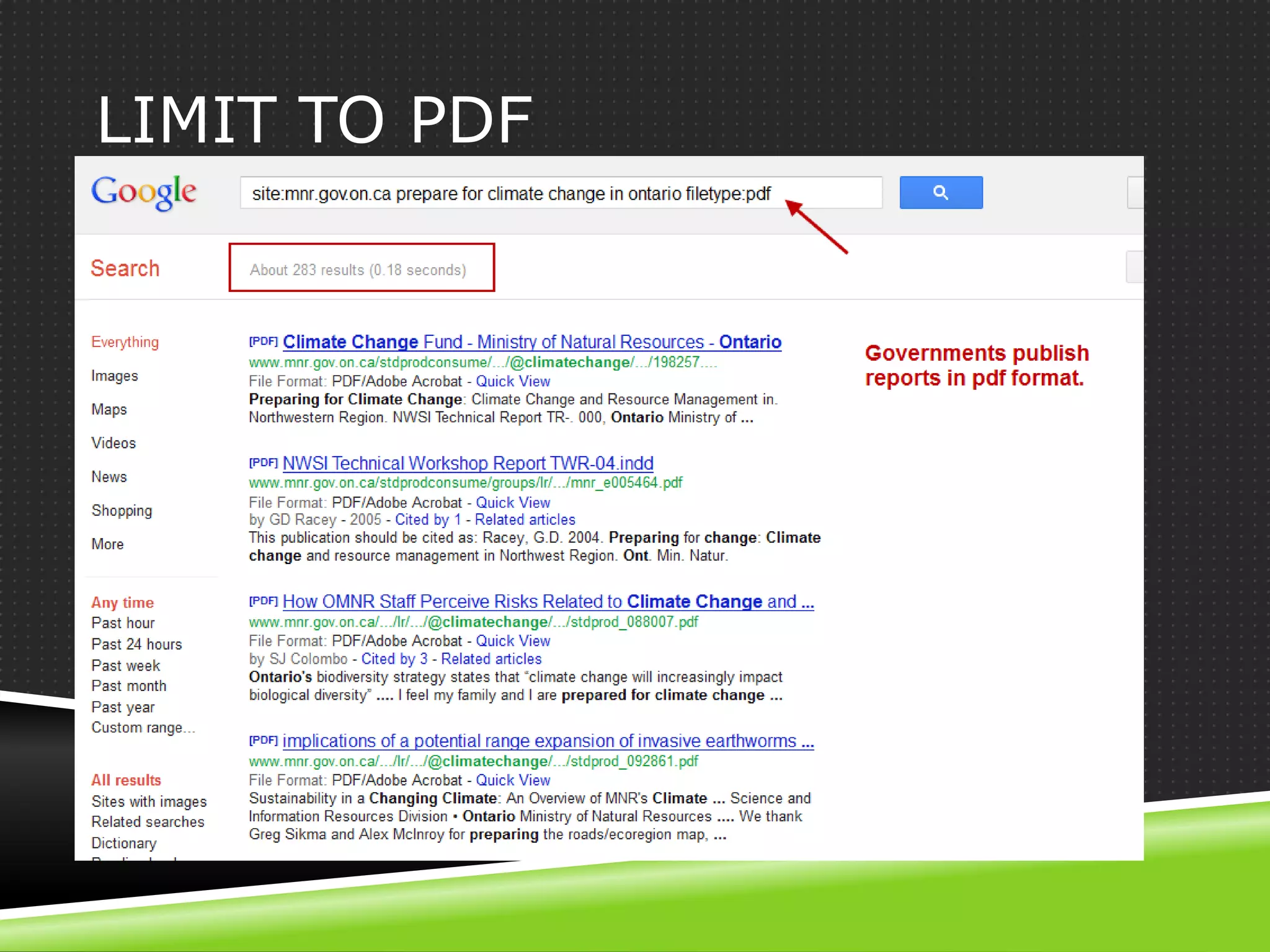LIMIT TO PDF
 