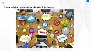 Embrace digital trends and social media & Technology
30
 