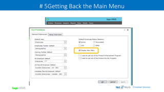 | Employer Solutions
# 5Getting Back the Main Menu
 