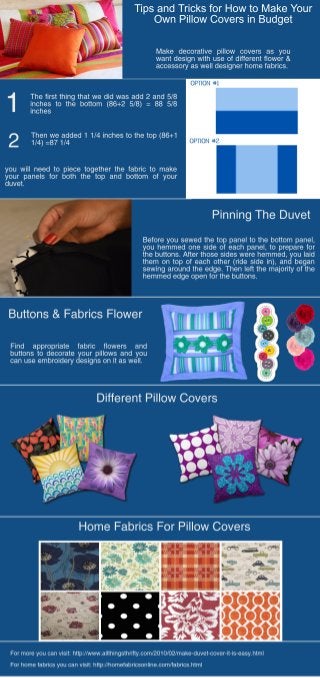 Tips and tricks for how to make your own pillow covers in budget
