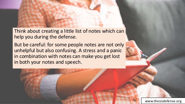 Dissertation defense suggestions