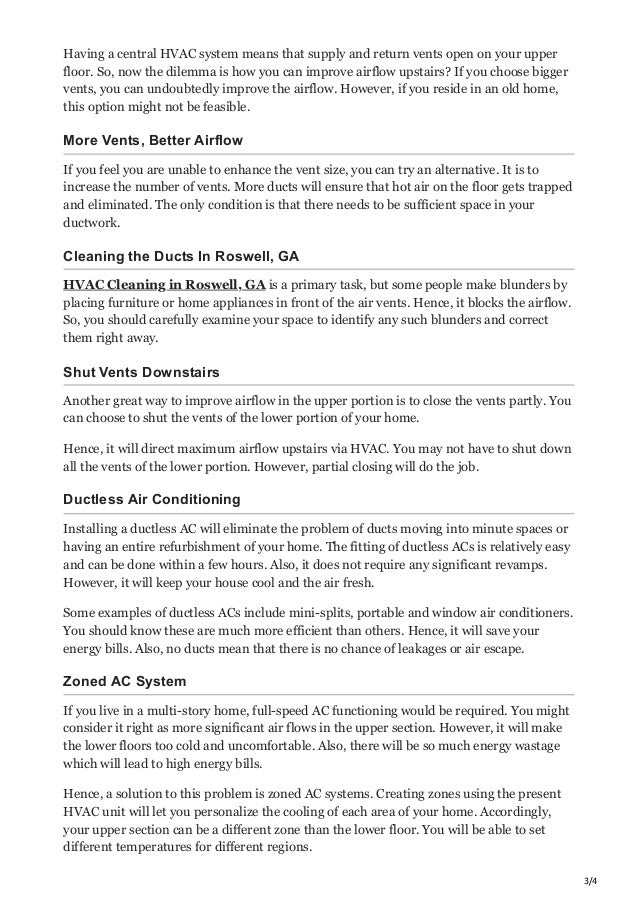 Tips and tricks on how to increase the airflow to second floor