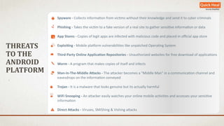 THREATS 
TO THE 
ANDROID 
PLATFORM 
 
