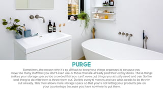 Tips And Tricks To Maintain A Clutter Free Bathroom | PDF