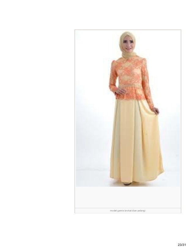 Tipsbajumuslimah Blogspot Com 46 Model Baju Pesta Muslim Brokat Sifon