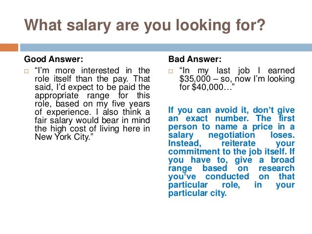 what are you looking for in a job