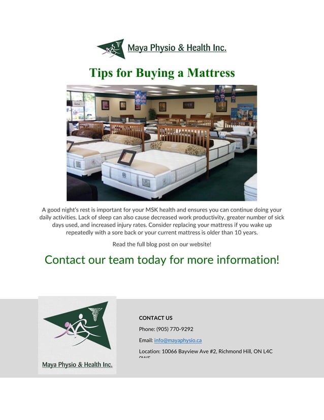 Tips for Buying a Mattress