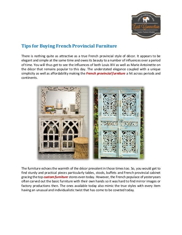 Tips For Buying French Provincial Furniture