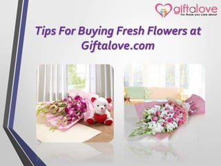 Tips For Buying Fresh Flowers at
Giftalove.com
 