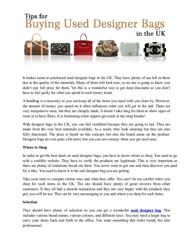 buy used designer bags