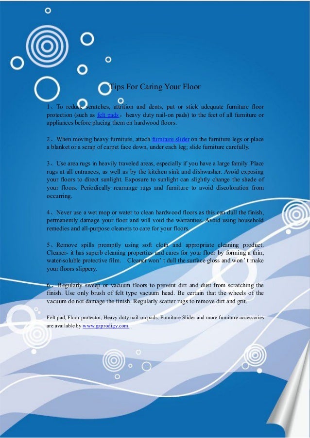 Tips For Caring For Your Floor