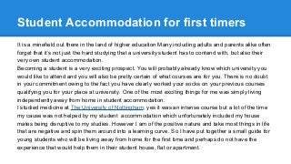 Student Accommodation for first timers
It is a minefield out there in the land of higher education Many including adults a...