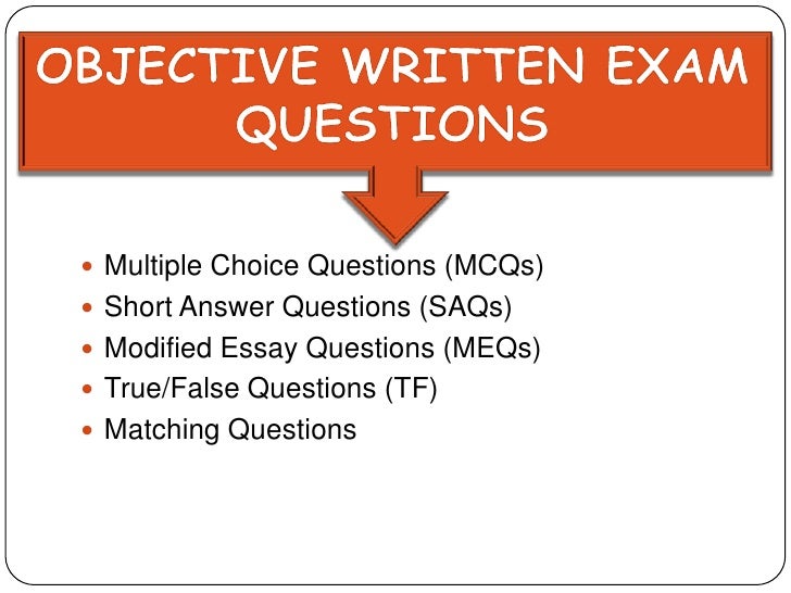 objective questions on essay writing