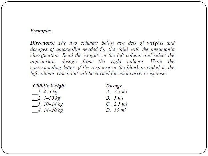 Constructing an essay test