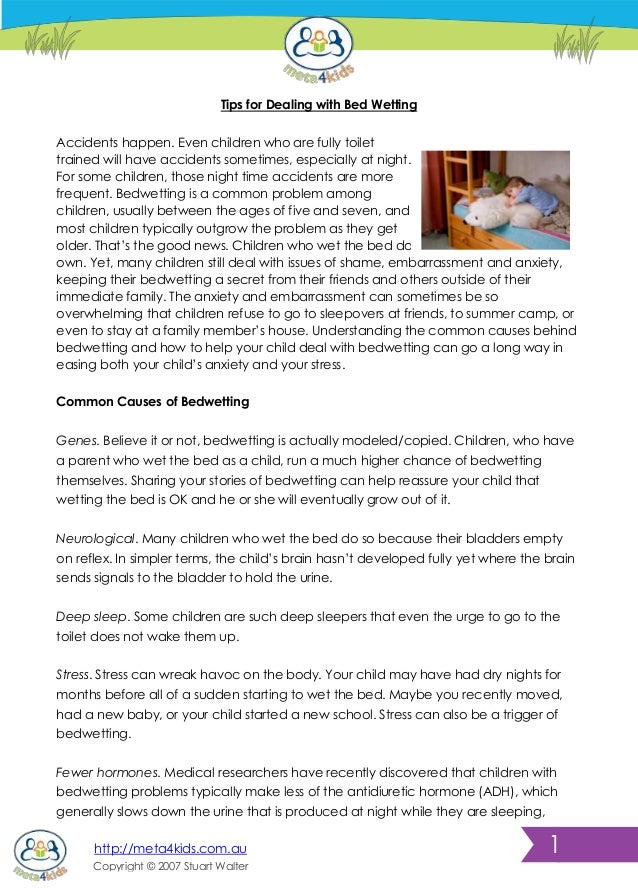 Tips for dealing with bed wetting