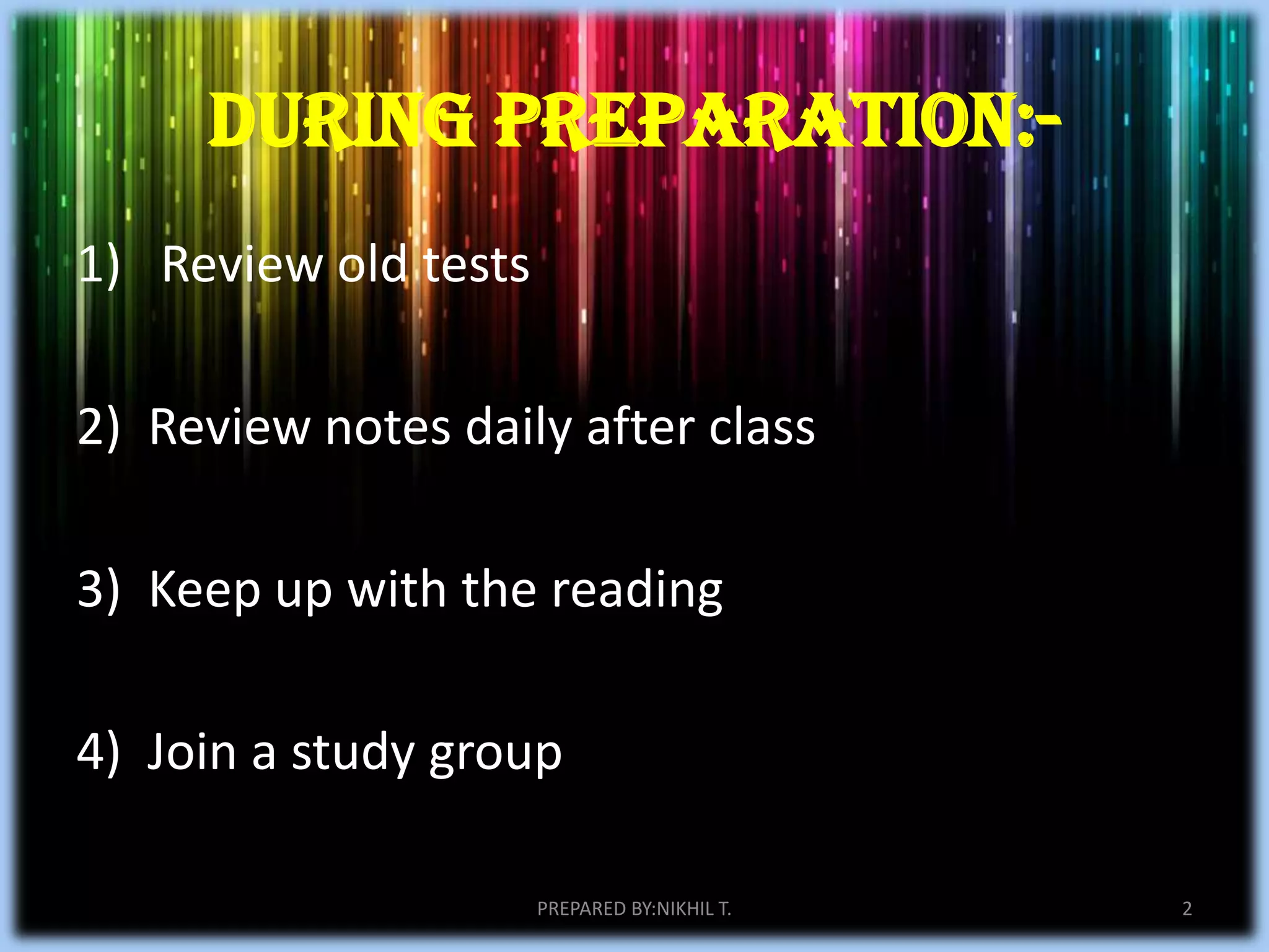 Tips For Exams Ppt Tips For Exams Ppt