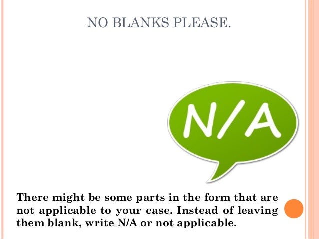 tips for filling out applications