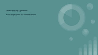 Docker Security Operations
Avoid image sprawl and container sprawl.
 