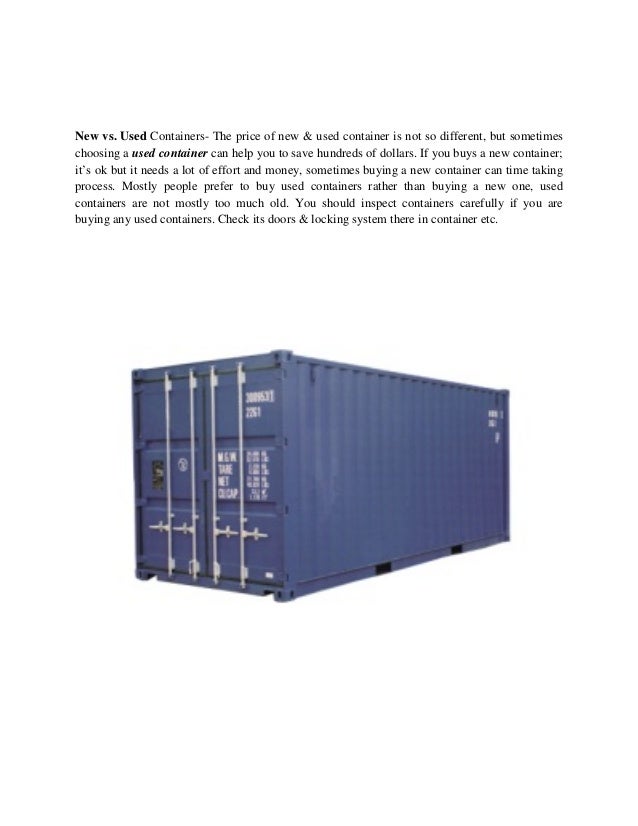 Tips for getting a shipping container